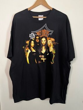 RARE Vintage Y2K Meldrum Heavy Metal Band T Shirt Size 2XL